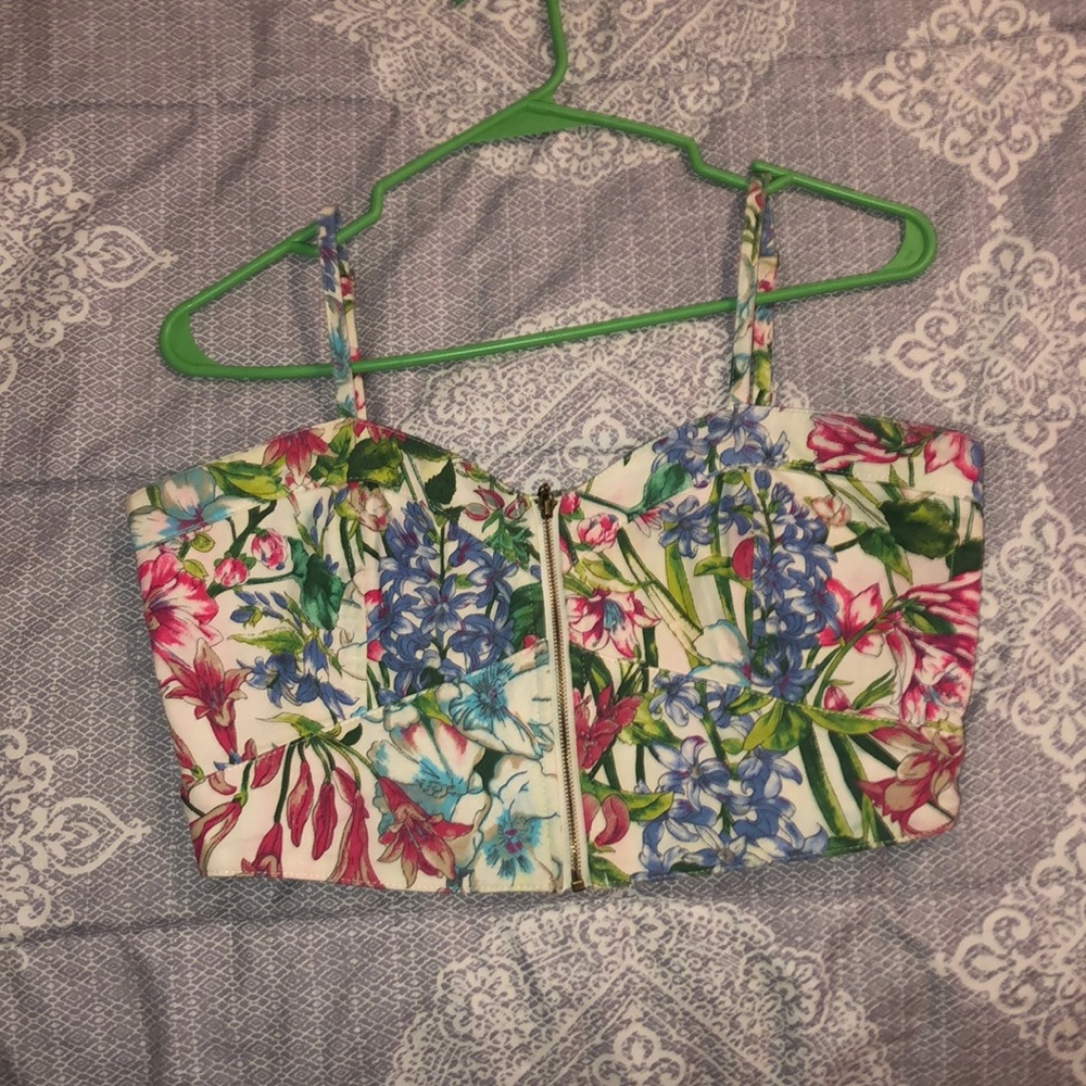 Zip up crop top